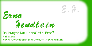 erno hendlein business card